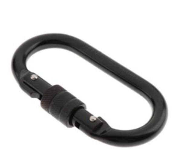 Metal carabiner for climbing and rescue